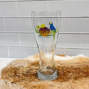 2 pc Jimmy Buffet's Margaritaville Myrtle Beach Tall Pilsner Beer Glasses Parrot